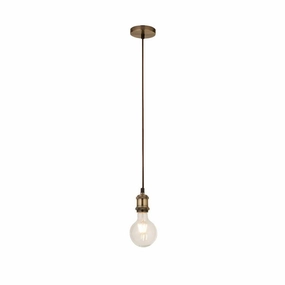 Suspensions Brass 1 Light Cable Set Amber Glass Pendant minimalist ceiling light