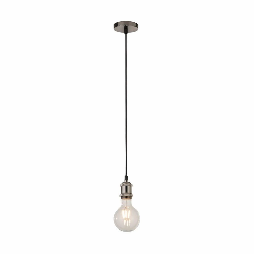 Suspensions Chrome 1 Light Cable Set Smoked Glass Pendant minimalist ceiling light