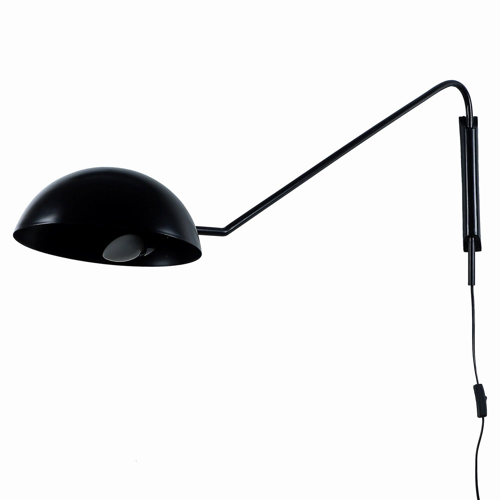 Swiveling Black Metal Wall Light by SS Lightings