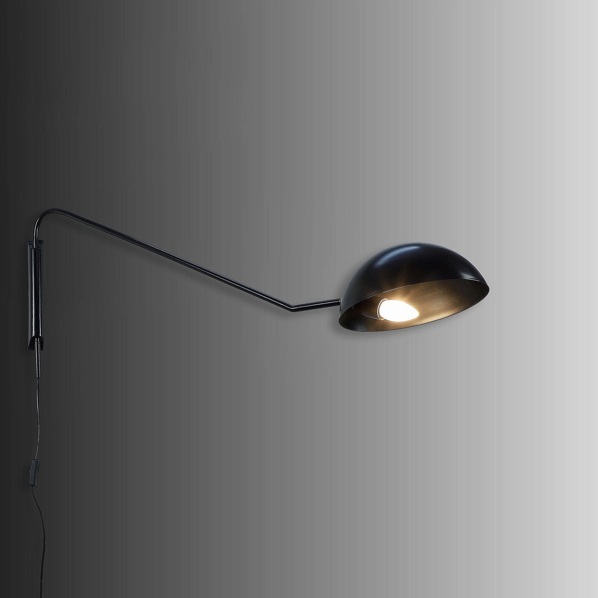 Swiveling Black Metal Wall Light by SS Lightings