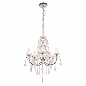Tabitha Crystal Glass & Chrome 5 Light Bathroom Ceiling Light simple ceiling design light
