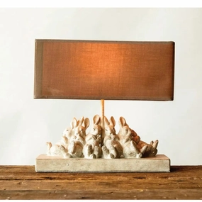 Table Lamp With Rabbits rechargeable bedside light
