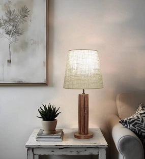 TallBoy Wooden Table Lamp with Brown Base and Premium White Fabric Lampshade (BULB NOT INCLUDED) Louis Poulsen chandelier