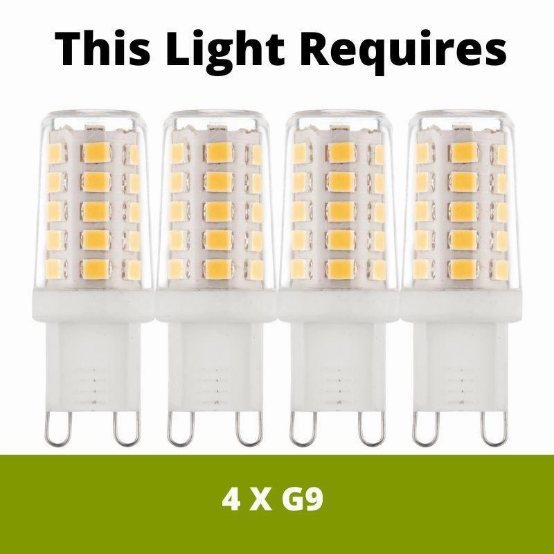 Talo 4 Light Brass Semi Flush Bathroom Ceiling Light