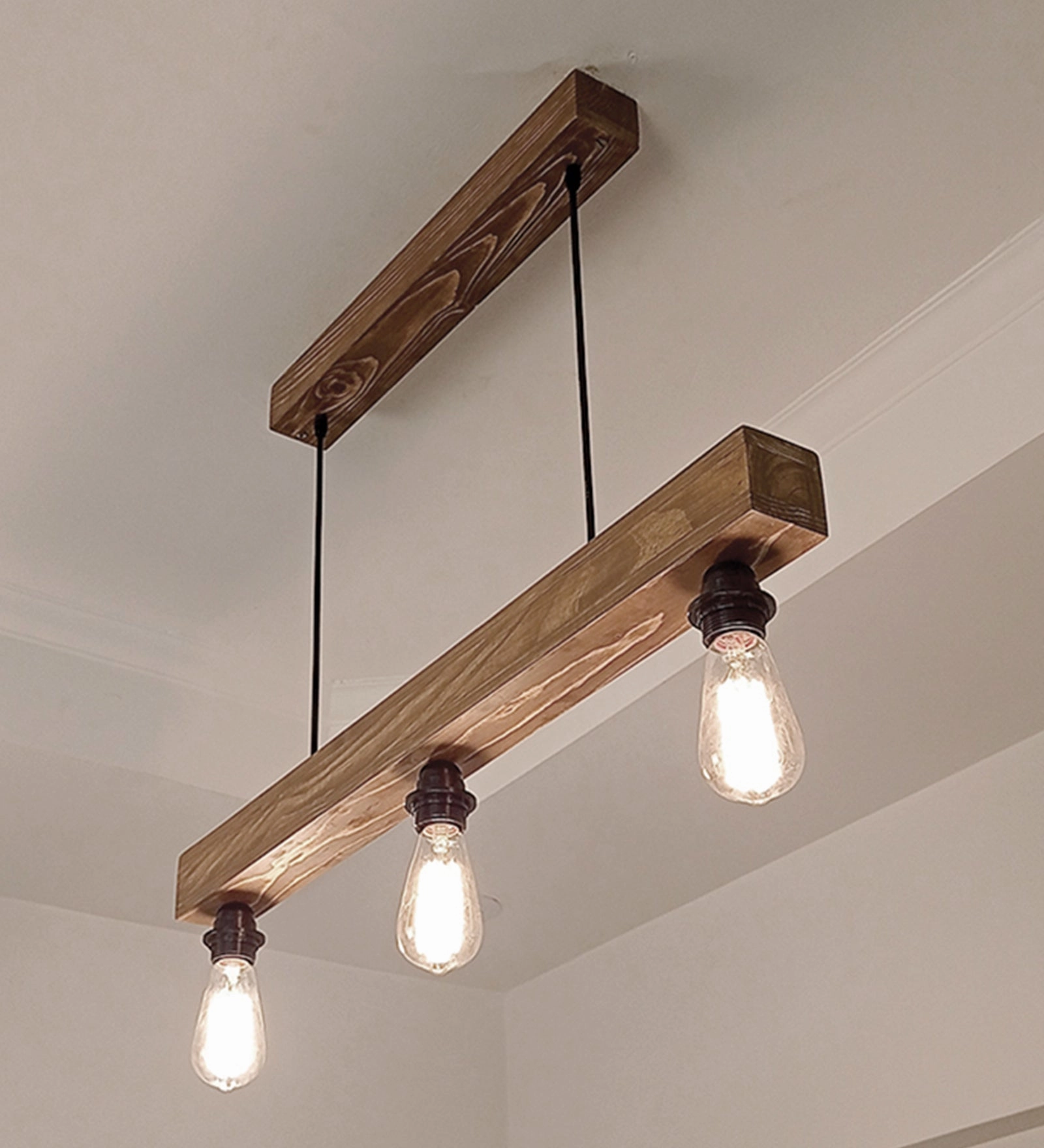 Tavern Brown Wooden Series Hanging Lamp (BULB NOT INCLUDED)
