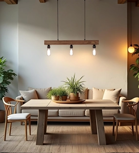 Tavern Brown Wooden Series Hanging Lamp (BULB NOT INCLUDED) contemporary ceiling fixture