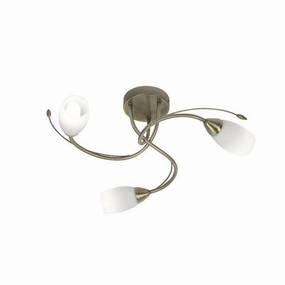 Tawa 3 Light Antique Brass Flush Ceiling Light simple ceiling design light