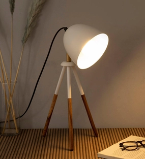 Teak Bud Desk Lamp White Louis Poulsen chandelier