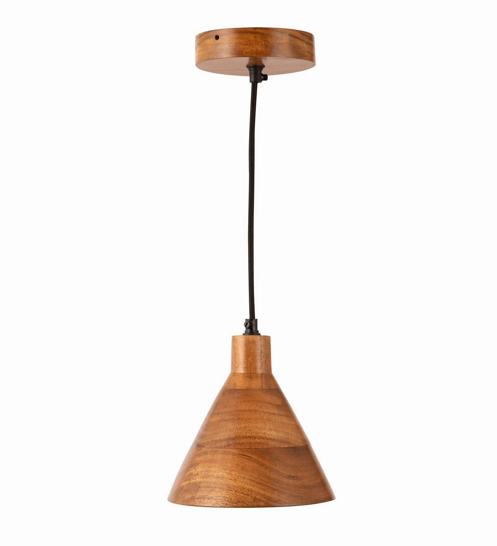 Teak Wood Cased Pendant Light