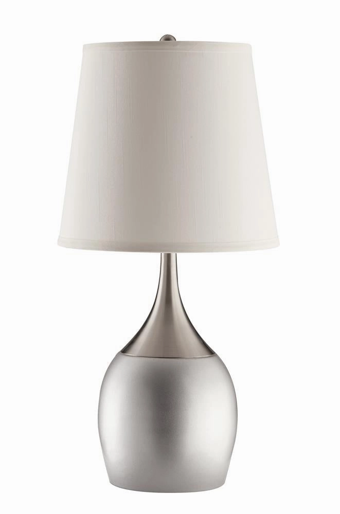 Tenya Empire Shade Table Lamps Silver and Chrome (Set of 2) mini decorative bulb