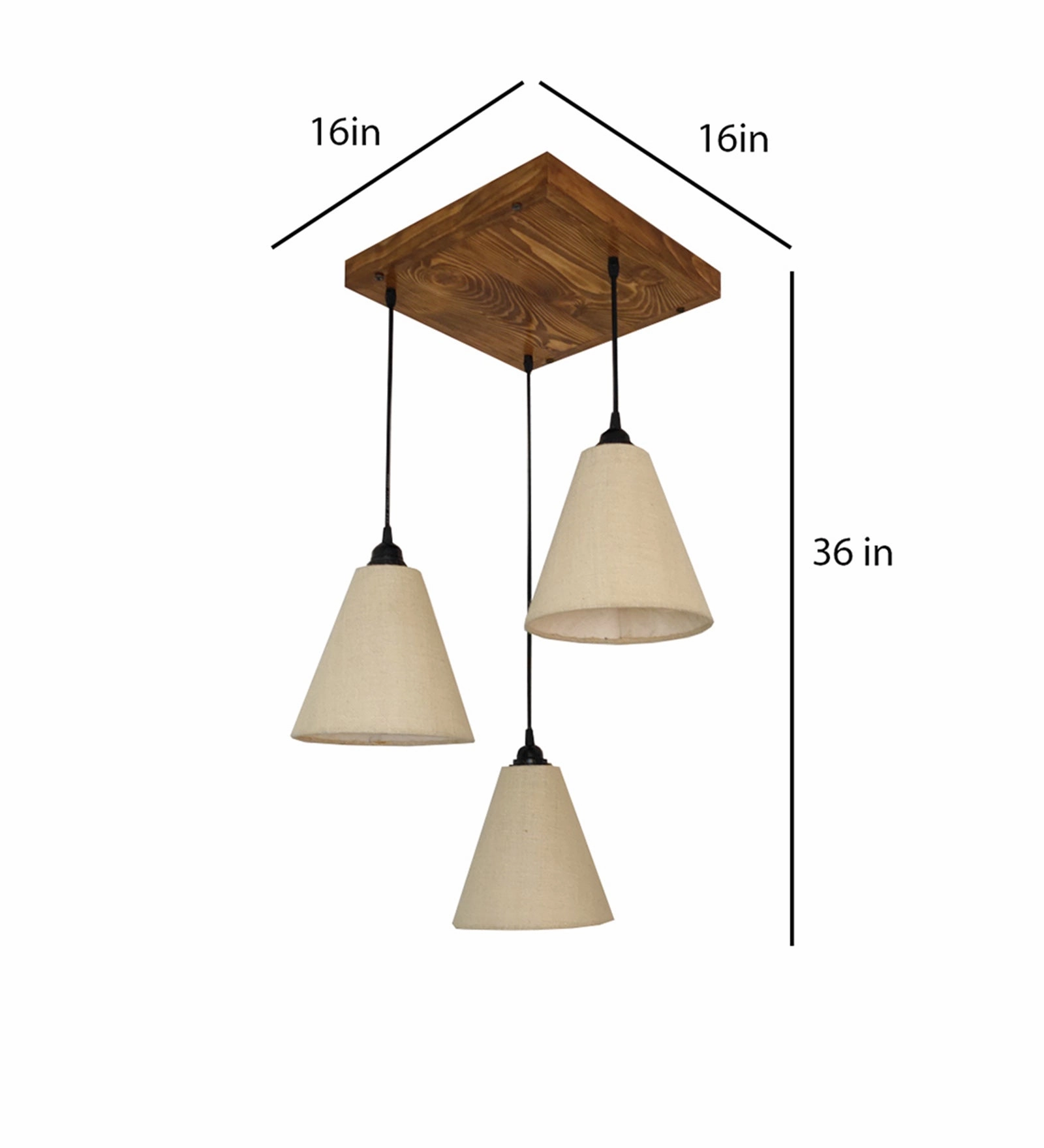 Terzo Beige Cluster Hanging Lamp (BULB NOT INCLUDED)