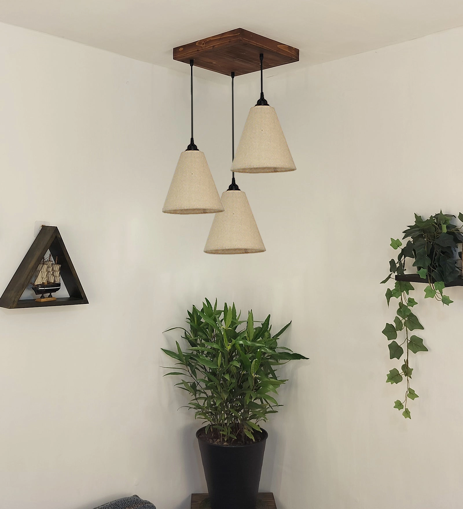 Terzo Beige Cluster Hanging Lamp (BULB NOT INCLUDED) contemporary ceiling fixture