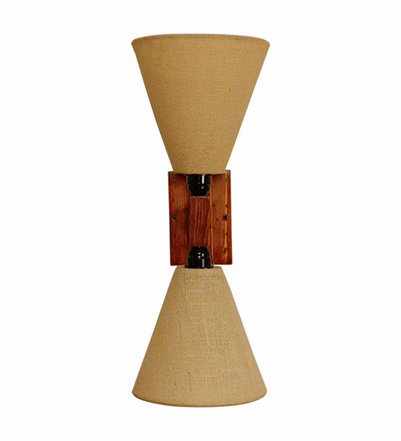Terzo Duo Brown Wooden Wall Light (BULB NOT INCLUDED)