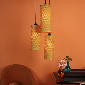 Three Iron Glass Cream Black Cluster Hanging Lights contemporary ceiling fixture