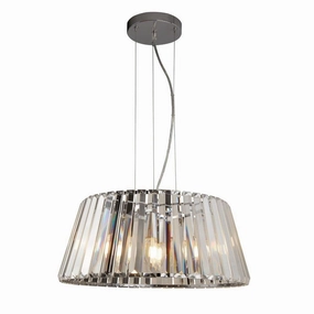 Tiara 5 Light Chrome Clear Glass Crystal Ceiling Pendant minimalist ceiling light