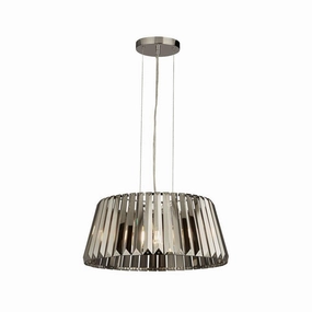 Tiara 5 Light Smoke Chrome & Glass Crystal Ceiling Pendant minimalist ceiling light