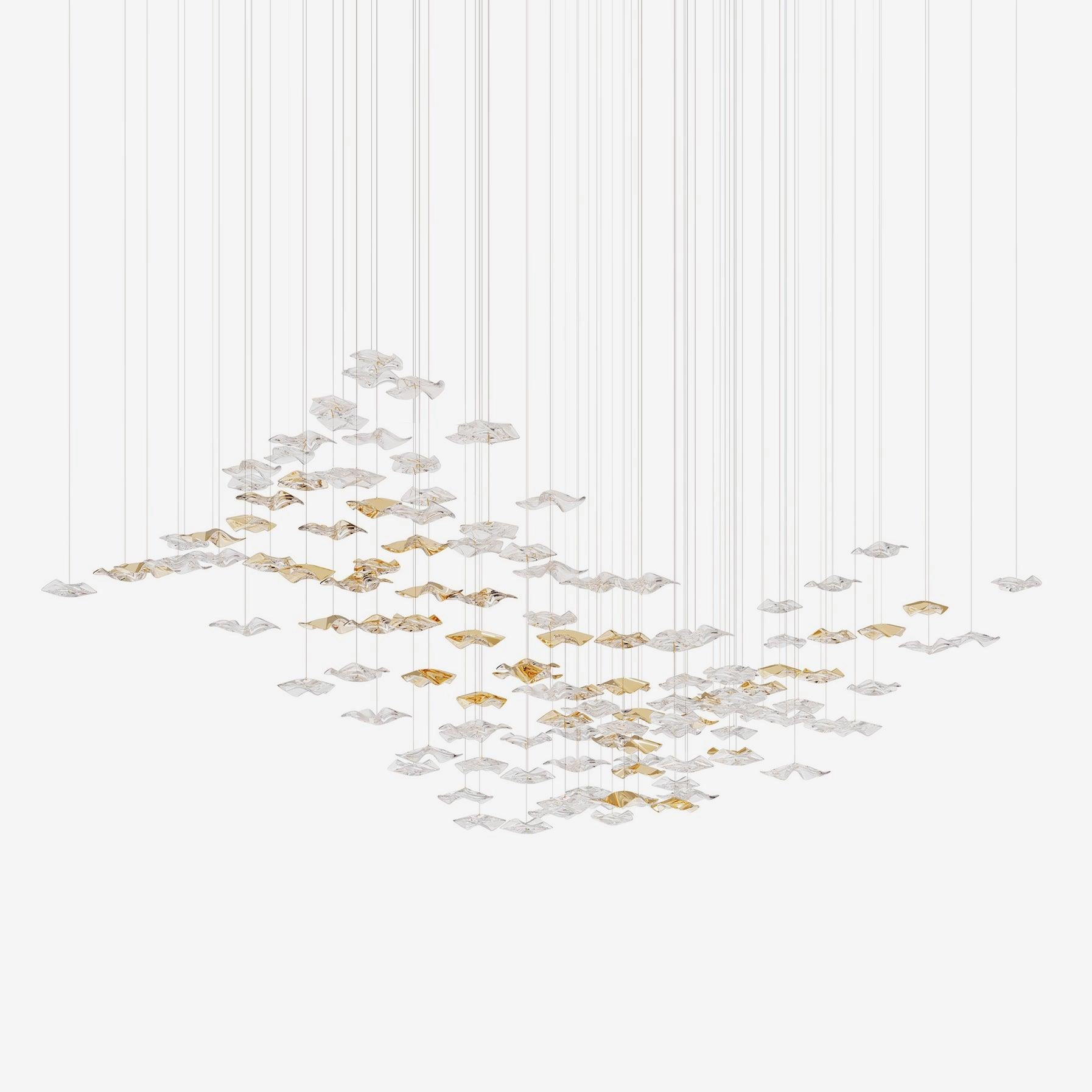 Tidal Art Glass Chandelier modern modeling table light