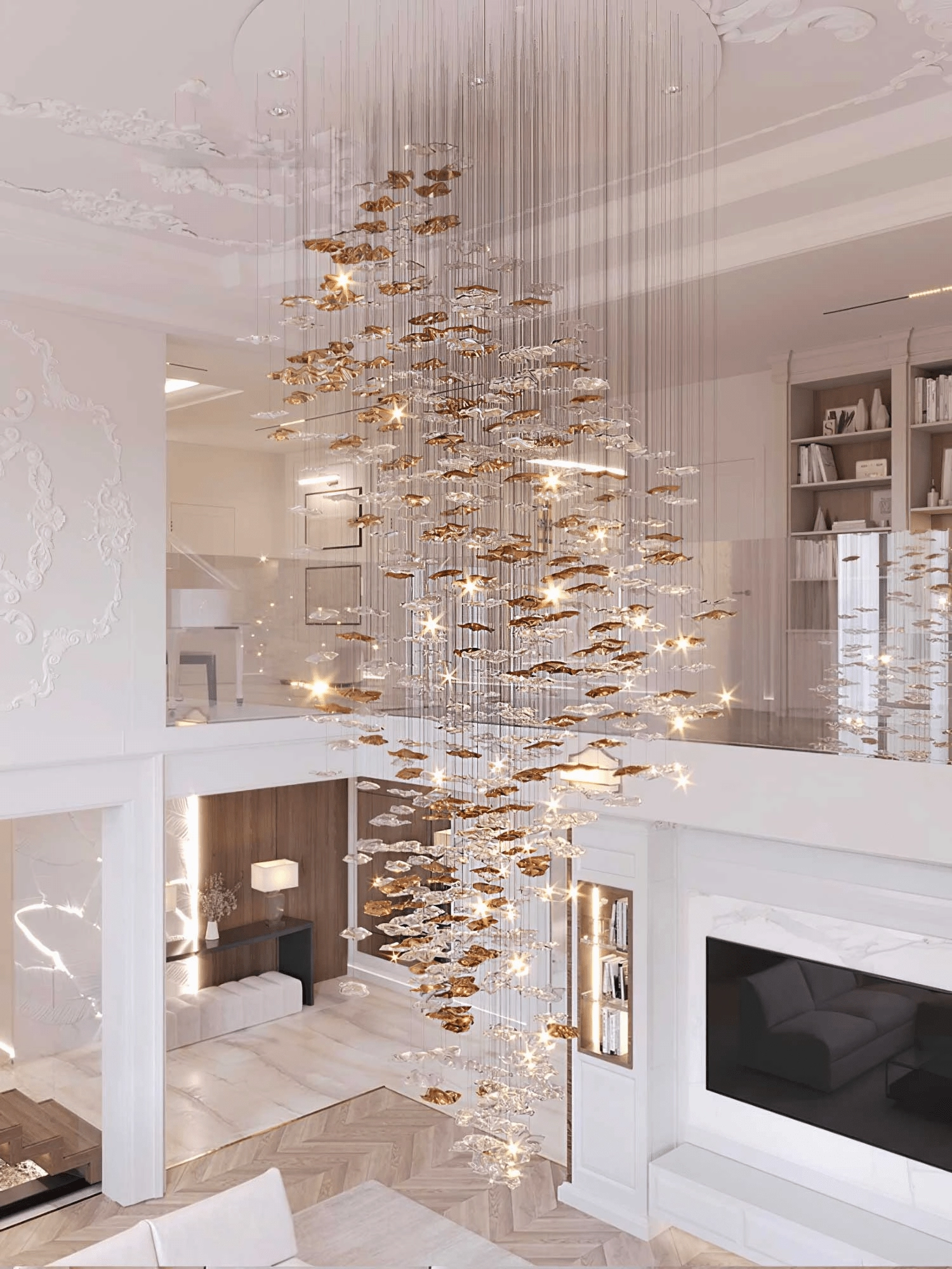 Tidal Art Glass Chandelier