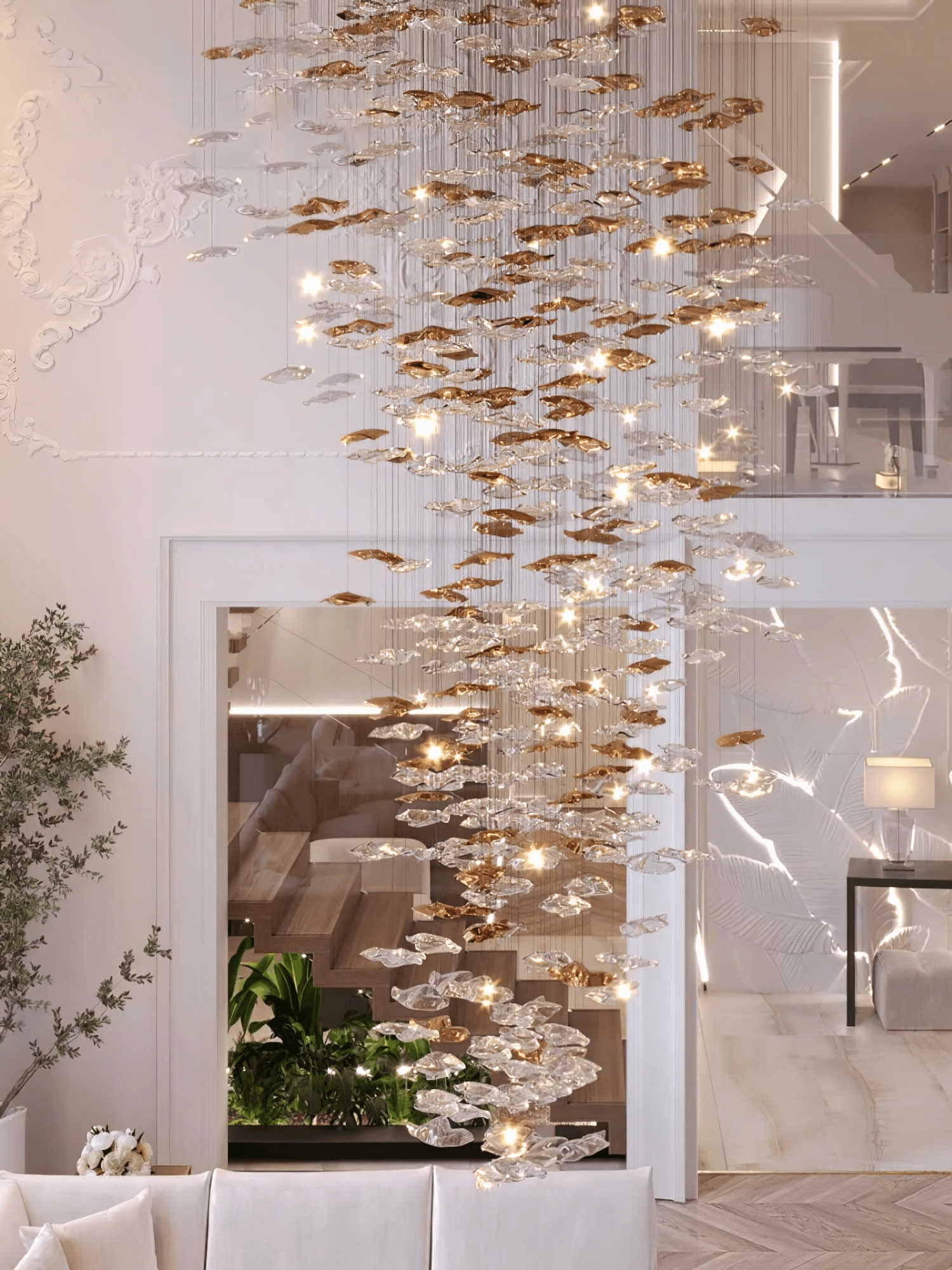 Tidal Art Glass Chandelier