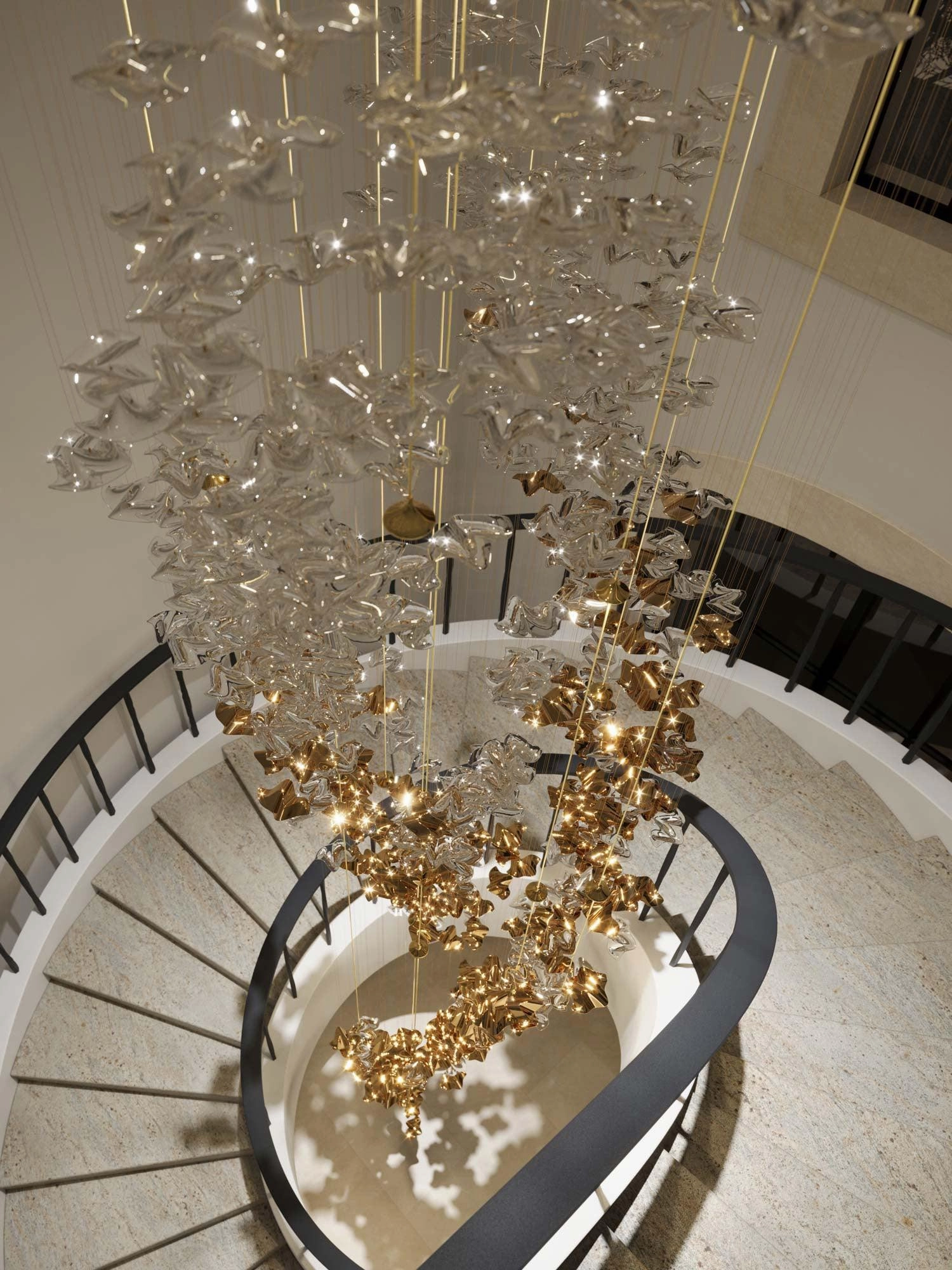 Tidal Art Glass Chandelier
