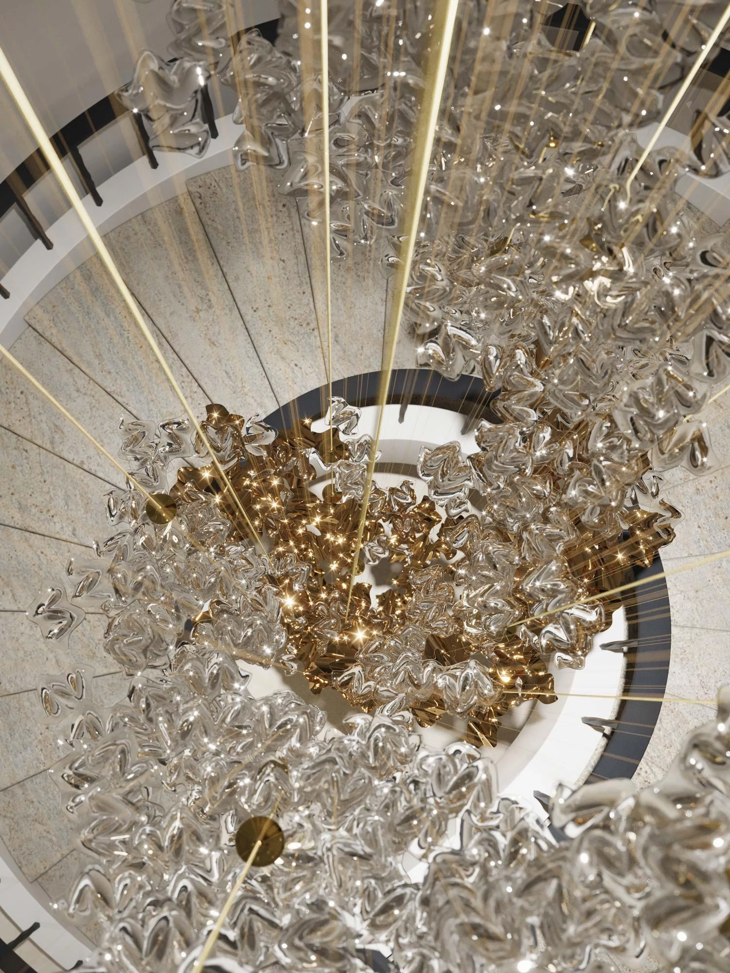 Tidal Art Glass Chandelier