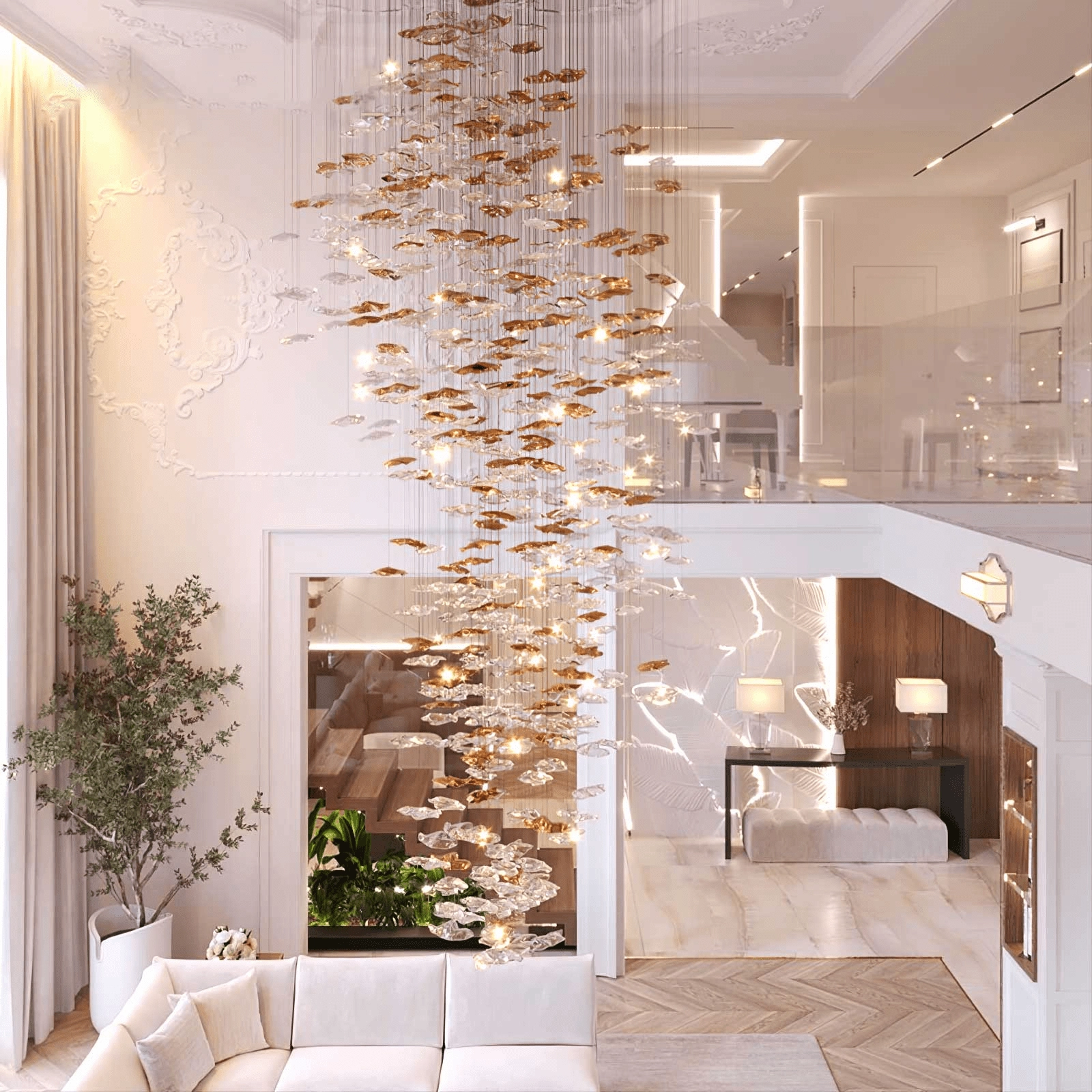 Tidal Art Glass Chandelier