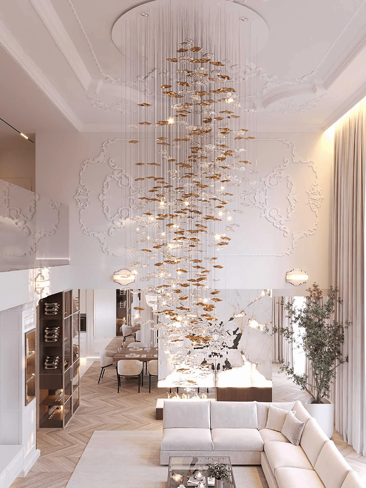 Tidal Art Glass Chandelier