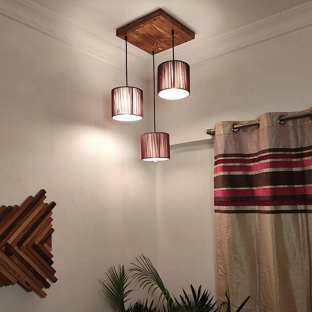 Tiga Brown Cluster Hanging Lamp (BULB NOT INCLUDED) contemporary ceiling fixture