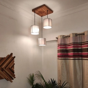 Tiga Silver Cluster Hanging Lamp (BULB NOT INCLUDED) contemporary ceiling fixture