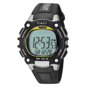 Timex Chronograph Watch - Men's Ironman Classic 100 Black Strap | T5E231JV Timex Watches