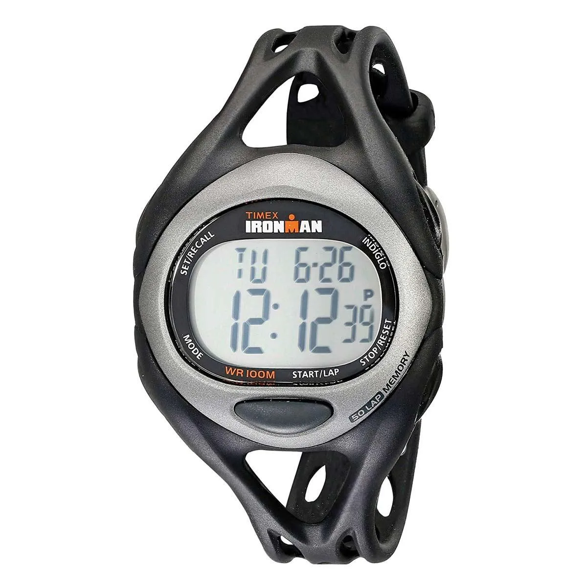 Timex Chronograph Watch - Men's Ironman Sleek 50 Black Strap | T54281JV Timex Watches