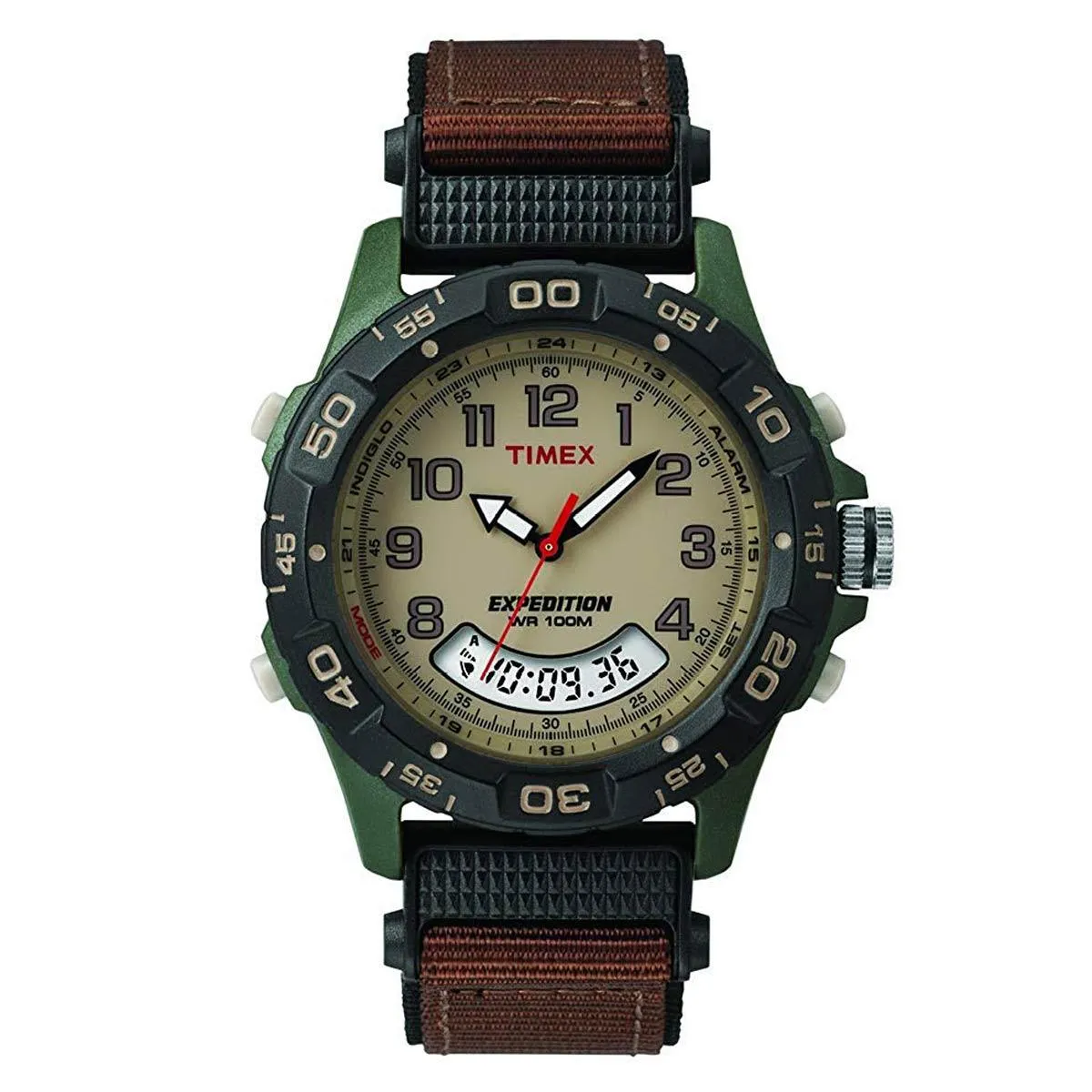 Timex Men's Chronograph Watch - Expedition Combo Beige Dial Nylon Strap | T45181JV Timex Watches