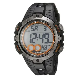 Timex Men's Chronograph Watch - Marathon Grey Digital Dial Rubber Strap | T5K801 Timex Watches
