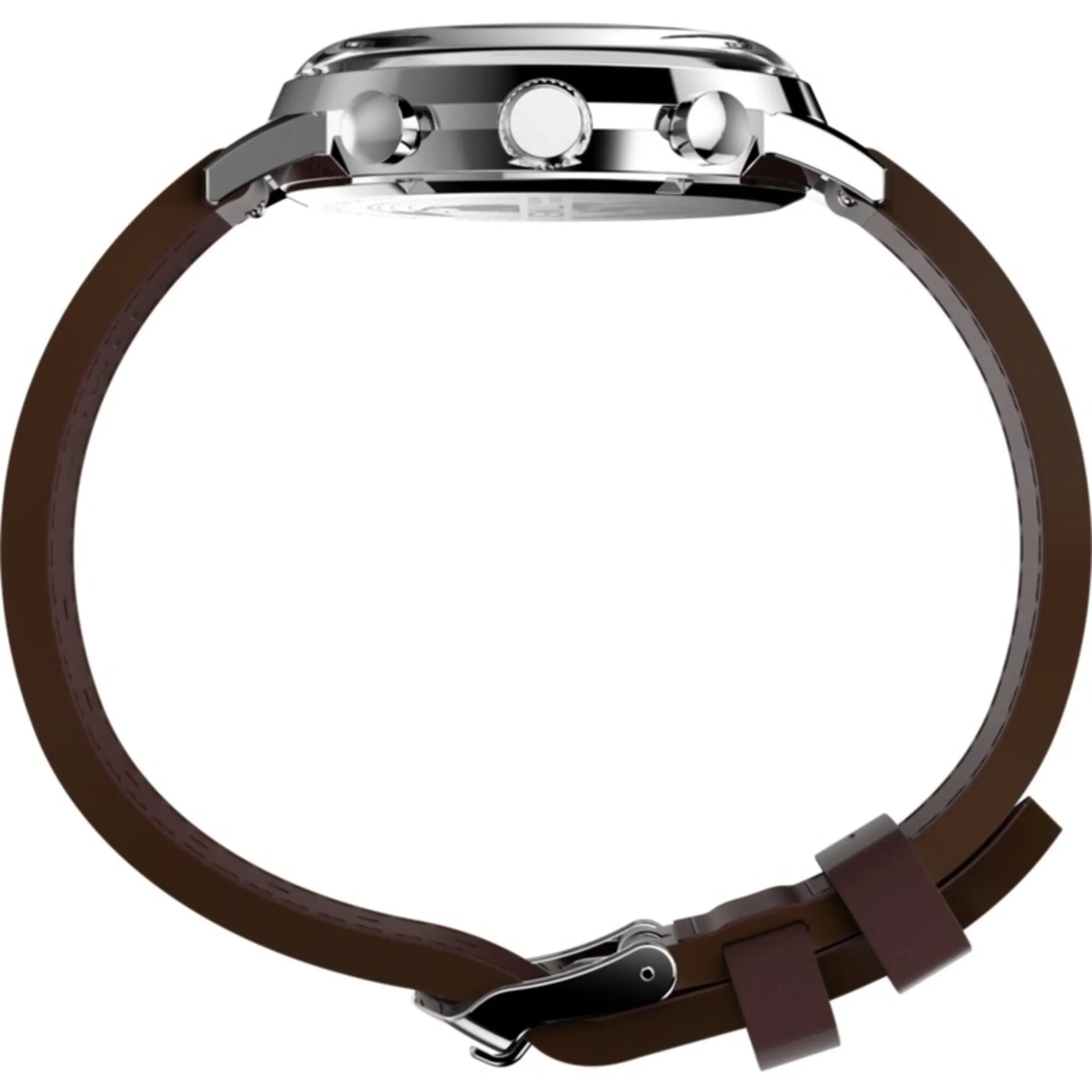 Timex Men's Chronograph Watch - Marlin Blue Dial Brown Leather Strap | TW2W10200VQ Timex Watches