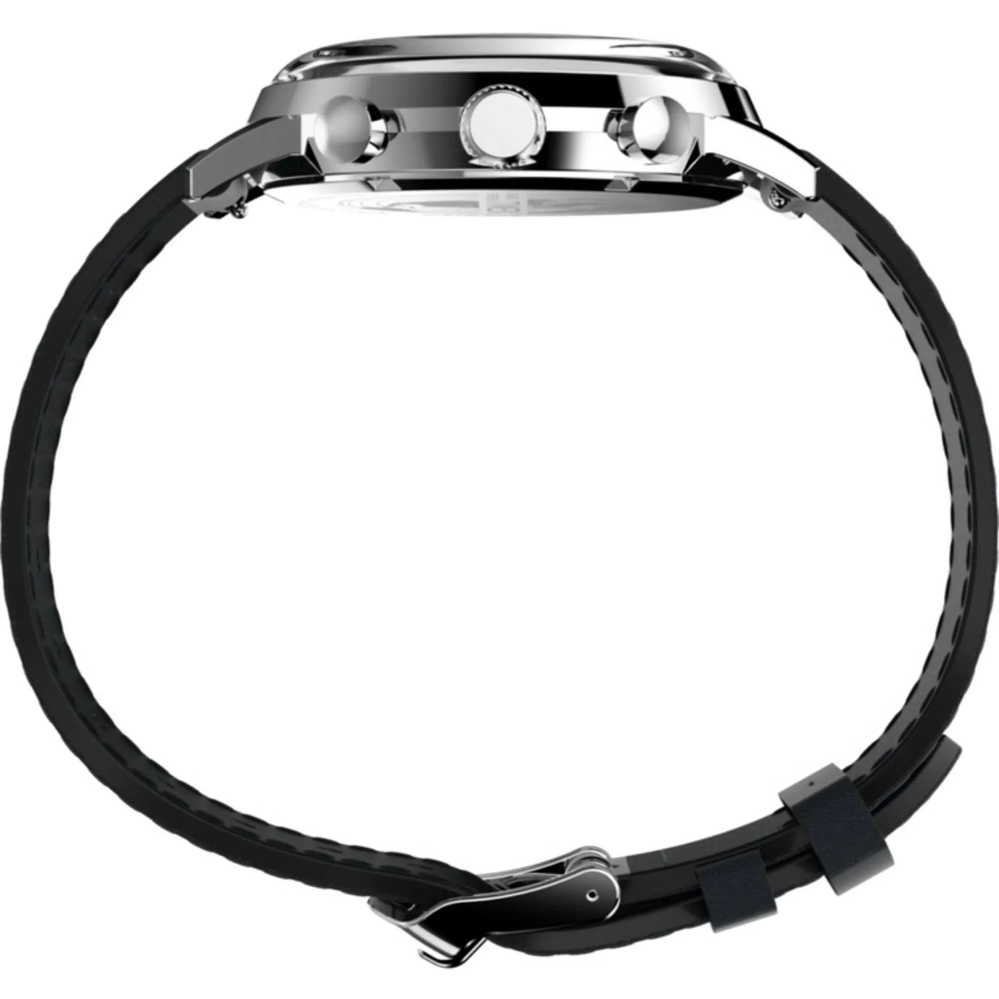 Timex Men's Chronograph Watch - Marlin Silver Tone Dial Black Strap | TW2W10300VQ Timex Watches
