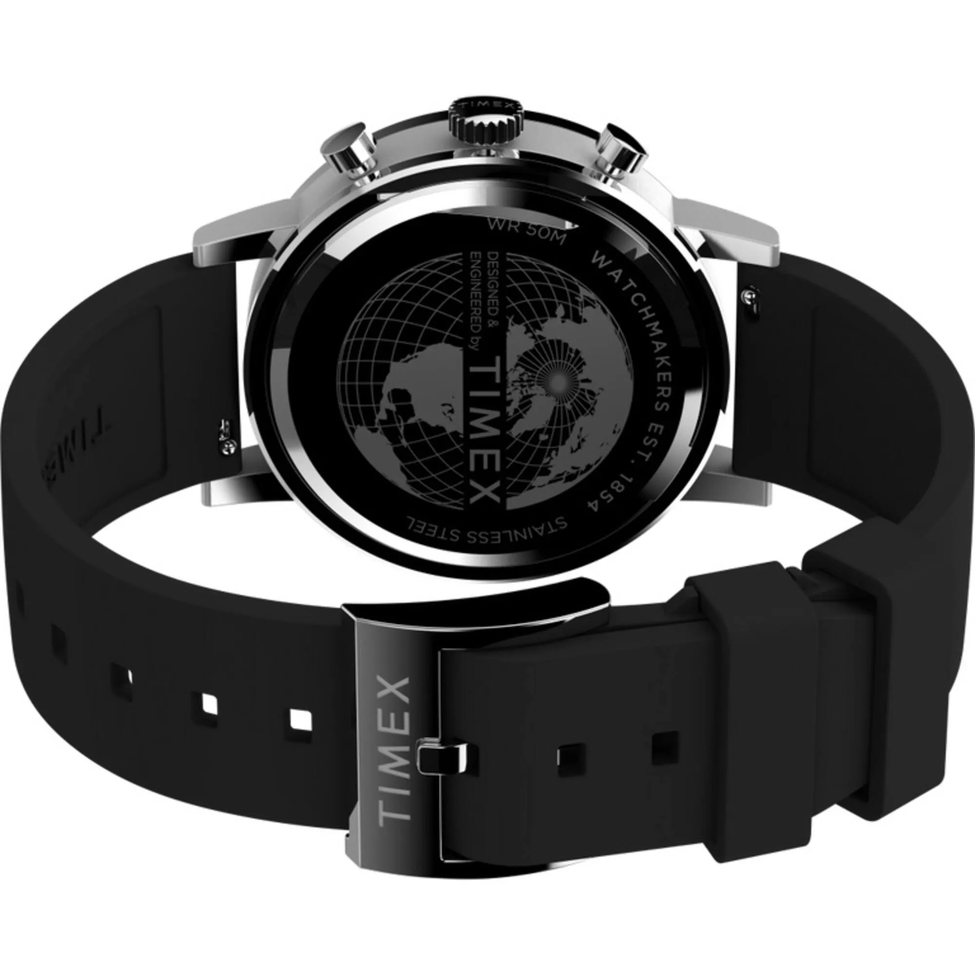 Timex Men's Chronograph Watch - Midtown Champagne Dial Black Strap | TW2V70500VQ Timex Watches