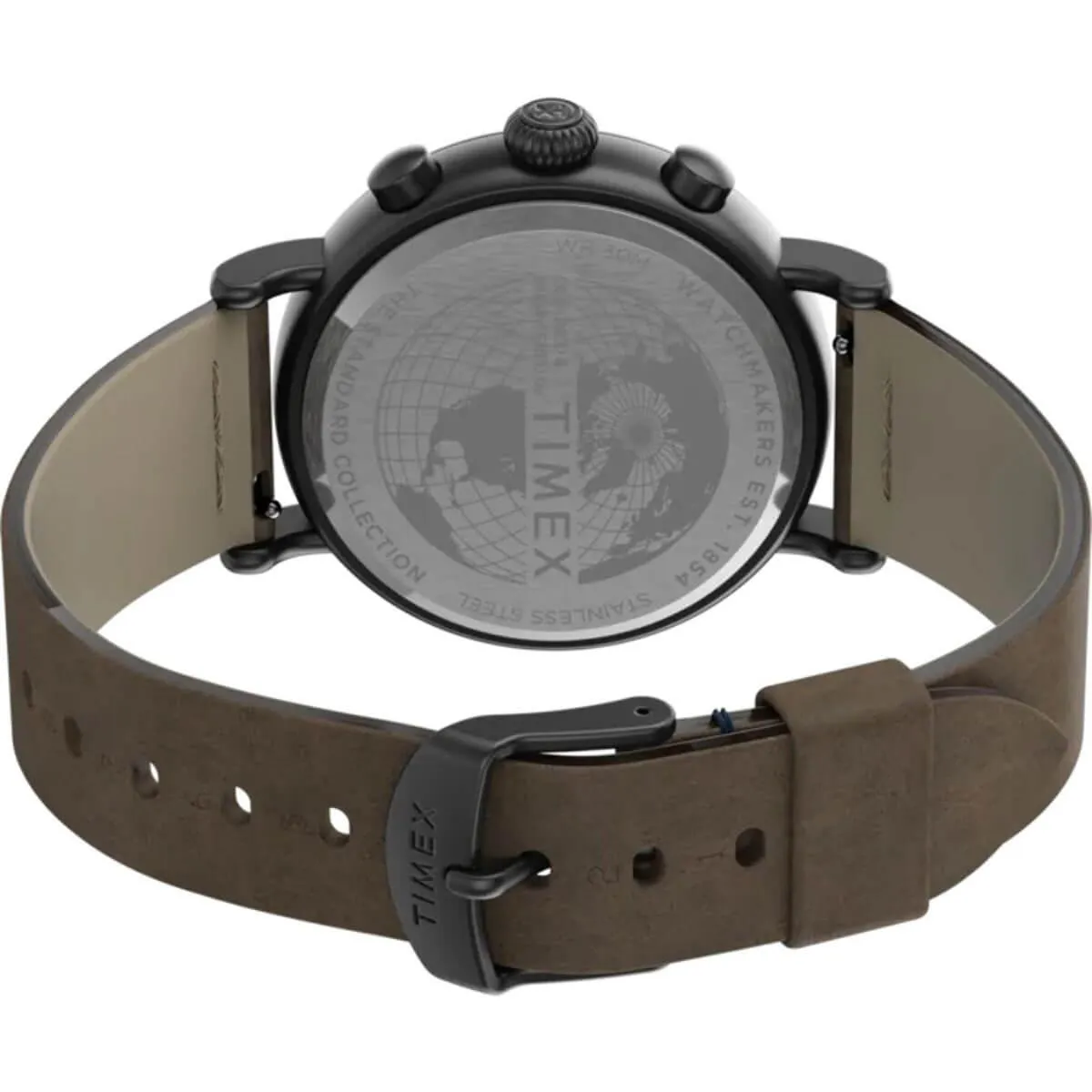 Timex Men's Chronograph Watch - Standard White Dial Brown Strap | TW2T69000VQ Timex Watches