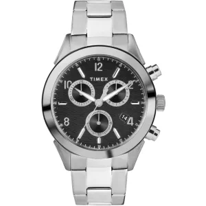 Timex Men's Chronograph Watch - Torrington Silver Tone Case Bracelet | TW2R91000VQ Timex Watches