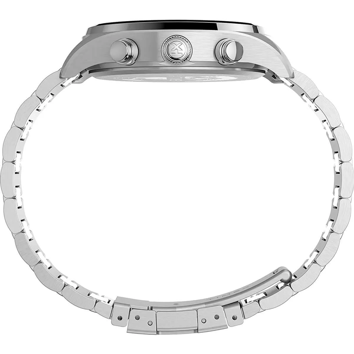 Timex Men's Chronograph Watch - Waterbury Black Dial Silver Bracelet | TW2T70300VQ Timex Watches