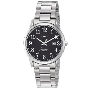 Timex Men's Quartz Watch - Easy Reader Black Dial Stainless Steel Bracelet | TW2R23400 Timex Watches