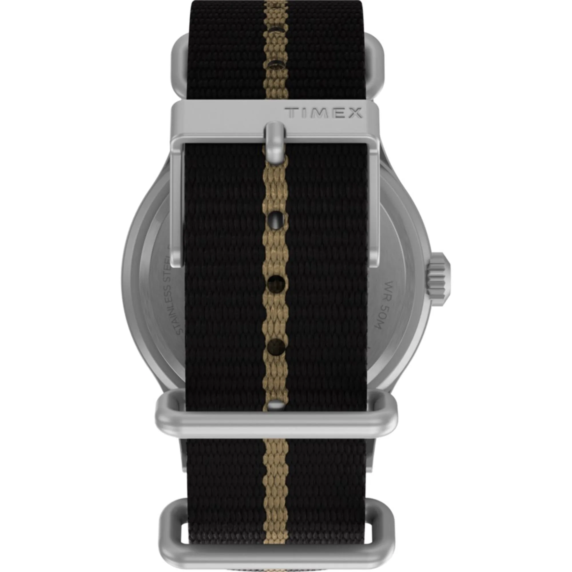 Timex Men's Quartz Watch - Expedition Sierra Black and Brown Fabric Strap | TW2V07800 Timex Watches