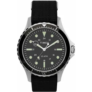 Timex Men's Quartz Watch - Navi XL Rotating Bezel Black Dial Strap | TW2T75600VQ Timex Watches