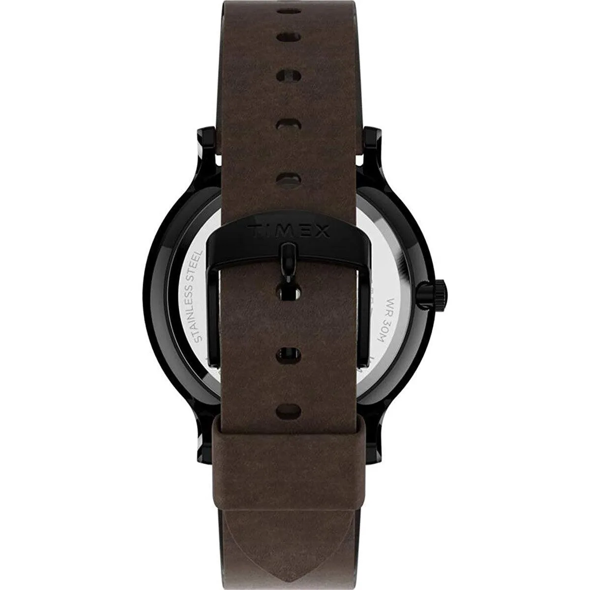 Timex Men's Quartz Watch - Norway Black Dial Brown Leather Strap | TW2T66400VQ Timex Watches