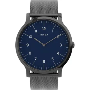 Timex Men's Quartz Watch - Norway Blue Dial Grey Mesh Bracelet | TW2T95200VQ Timex Watches