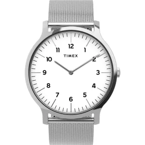 Timex Men's Quartz Watch - Norway White Dial Mesh Bracelet | TW2T95400VQ Timex Watches