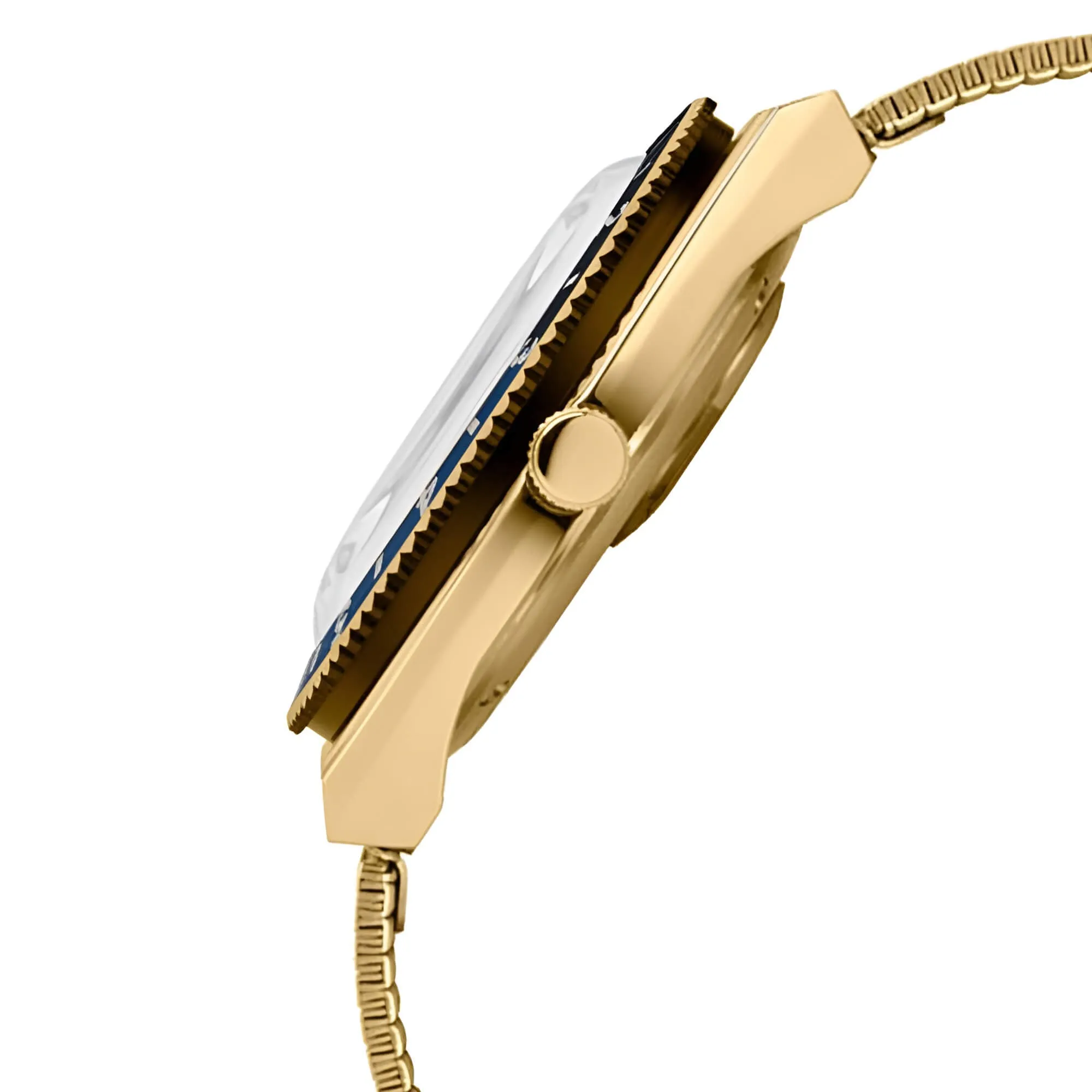 Timex Men's Quartz Watch - Q Reissue Blue Dial Gold Tone Bracelet | TW2U61400ZV Timex Watches