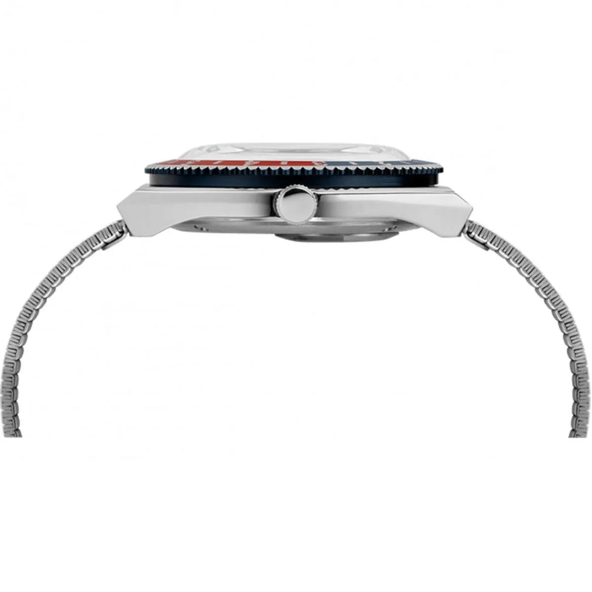 Timex Men's Quartz Watch - Q Timex White Dial Stainless Steel Bracelet | TW2U61200ZV Timex Watches