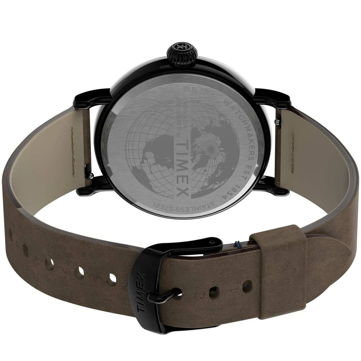 Timex Men's Quartz Watch - Standard Blue Dial Brown Leather Strap | TW2T69400VQ Timex Watches