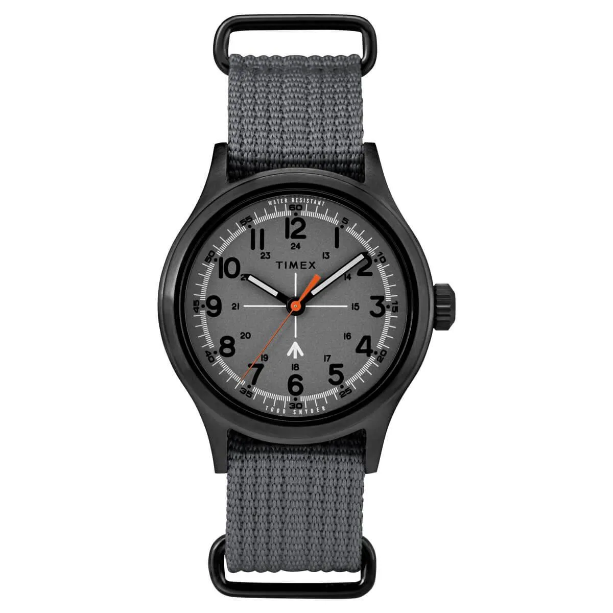 Timex Men's Quartz Watch - Todd Snyder Military Grey Dial Nylon Strap | TW2R78700JR Timex Watches