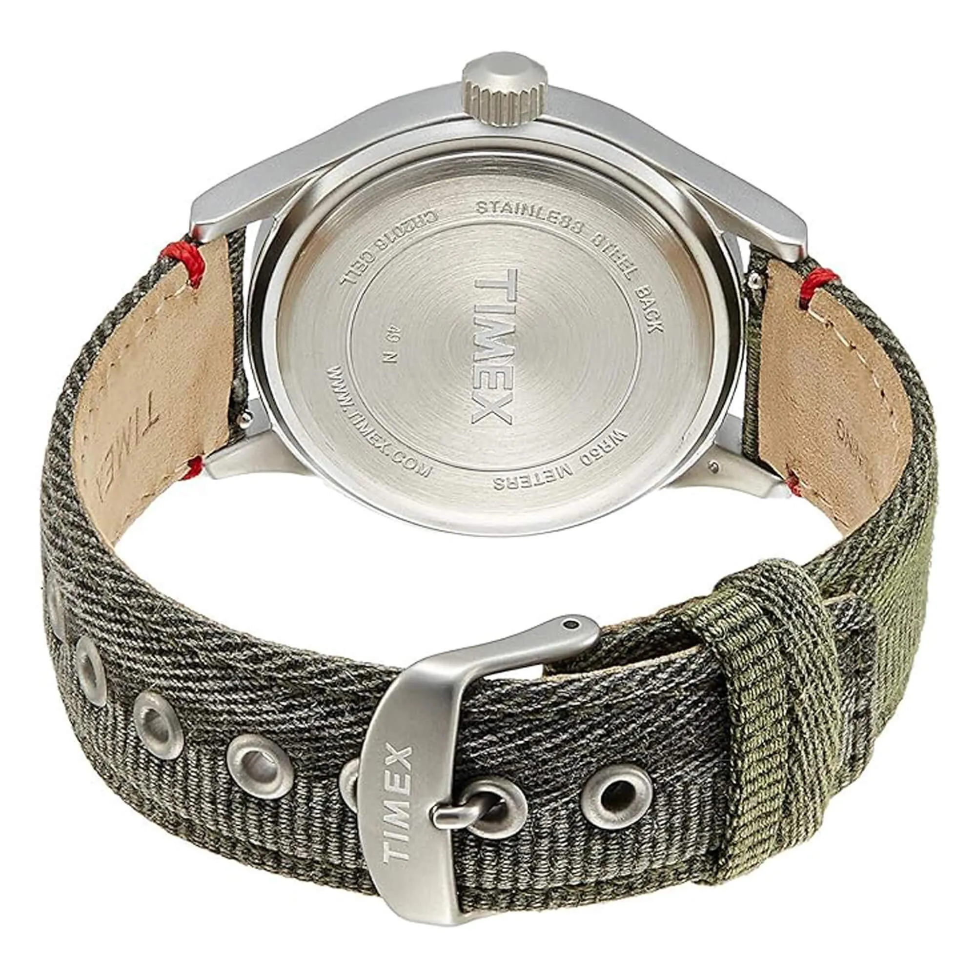 Timex Men's Watch - Allied Silver Tone Case Green Dial Fabric Strap | TW2R60900VQ Timex Watches